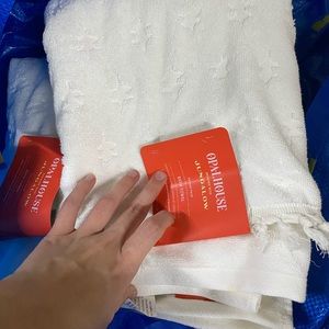 Opalhouse white fringe towels